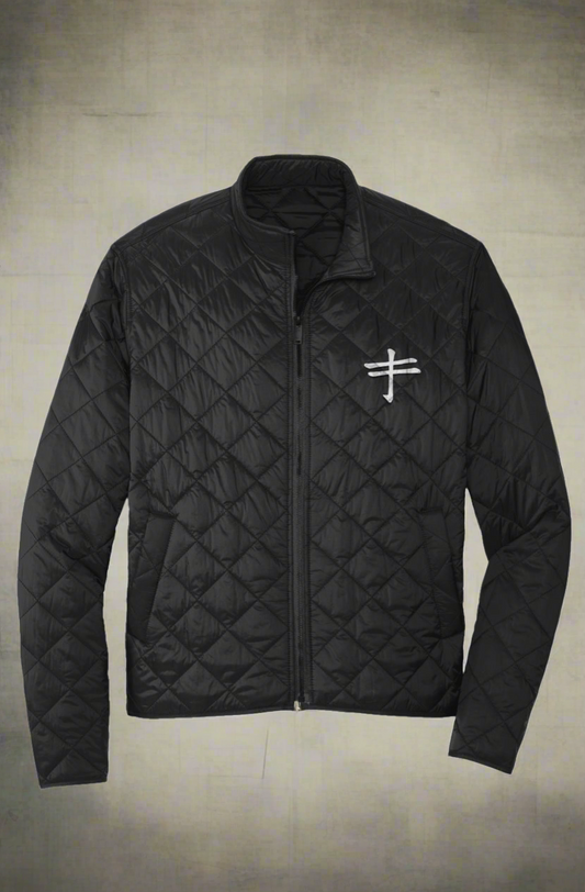 Quilted Zip Jacket - Black