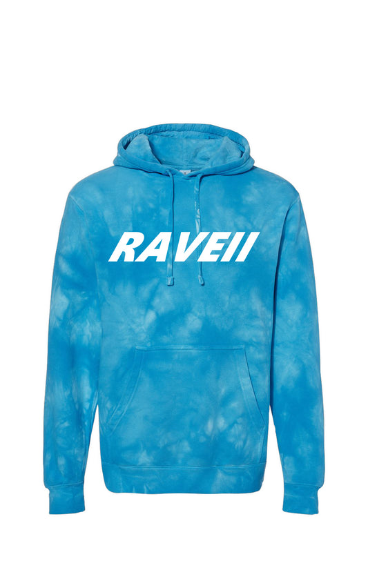 Tie Dye Raveii Logo Blue Hoodie